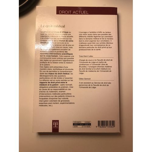 Droit Medical : Aspects Juridiques De La Relation Medecin-Patient   de Collectif 