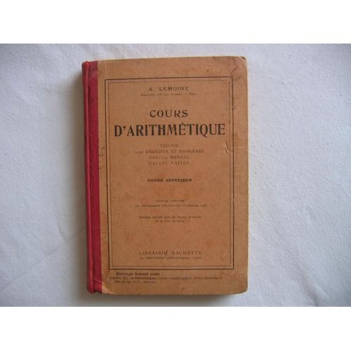 Cours D'arithmtique   de LEMOINE, A 