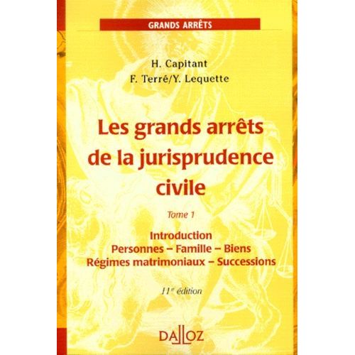 Les Grands Arrts De La Jurisprudence Civile - Tome 1   de henri capitant  Format Broch 