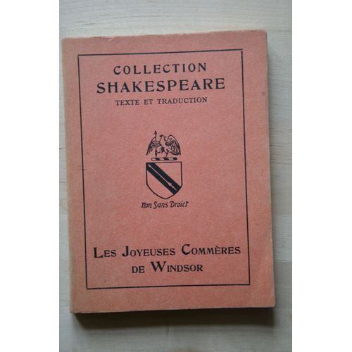 Les Joyeuses Commeres De Windsor   de william shakespeare