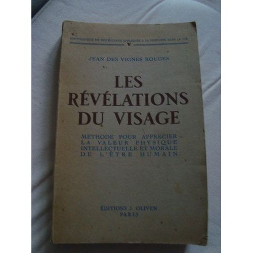 Les Rvlations Du Visage   de VIGNES ROUGES JEAN des 