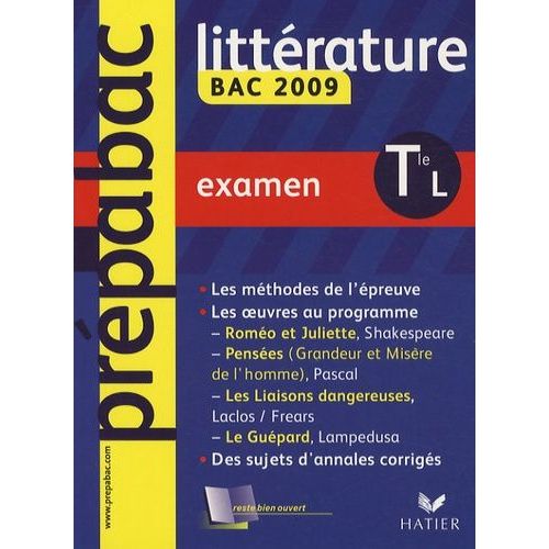 Littrature Tle L    Format Broch 