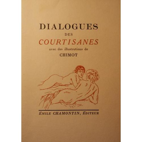 Dialogues Des Courtisanes Illustrations érotiques De Edouard Chimot Rakuten 1134