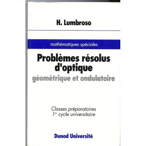 Problmes Rsolus D'optique Gomtrique Et Ondulatoire   de Imbert Christian  Format Broch 