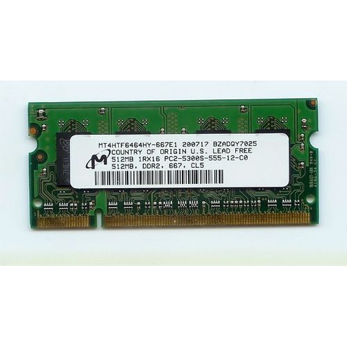Mmoire MT 512 Mo DDR2 - So DIMM 200 broches