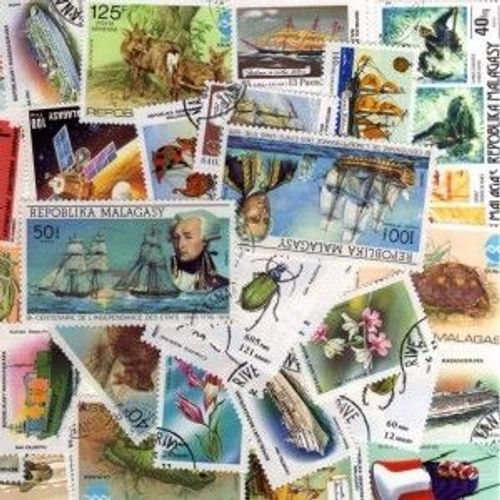 Madagascar Lot De 50 Timbres