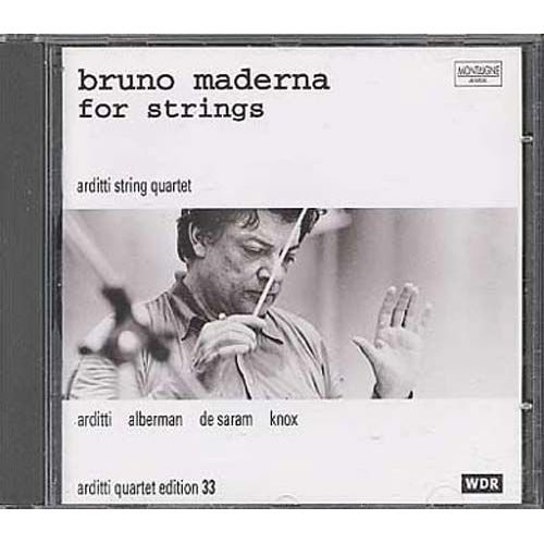 For String : Quatuor  Cordes, Quatuor  Codes A 2 Tempi, Widmung Pour Violon Solo, Dialodia, Pice Pour Ivry Pour Violon Solo, Alto, Stndchen Fr Tini Pour Violon Et Alto - Bruno Maderna