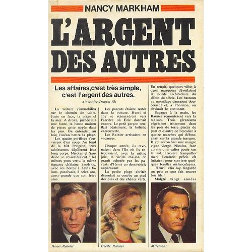 L'argent Des Autres   de nancy markham  Format Beau livre 
