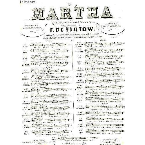 Martha   de DE FLOTOW F.