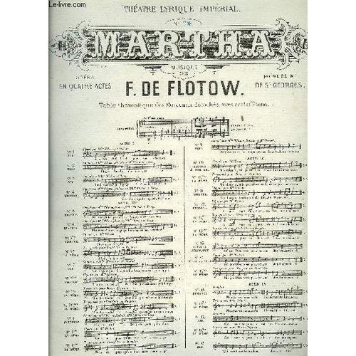 Martha   de DE FLOTOW F.