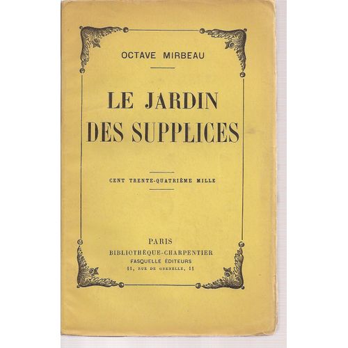 Le Jardin Des Supplices.   de octave mirbeau