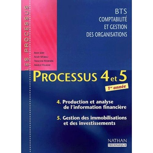 Processus 4 Et 5 Bts Cgo 1e Anne - Production Et Analyse De L'information Financire - Gestion Des Immobilisations Et Des Investissements    Format Broch 