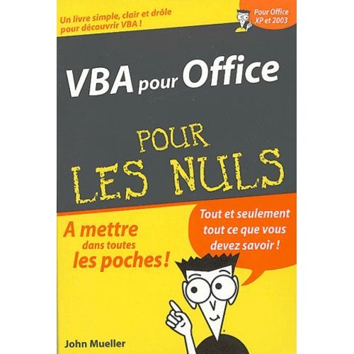Vba Pour Office Pour Les Nuls   de Mueller John  Format Broch 