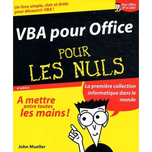 Vba Pour Office Pour Les Nuls   de Mueller John-Paul  Format Broch 