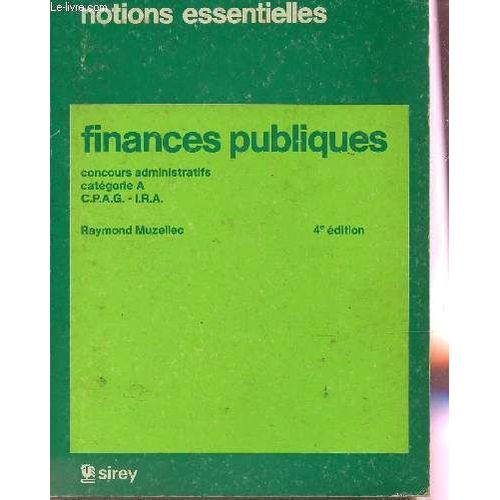 Finances Publiques   de raymond muzellec 