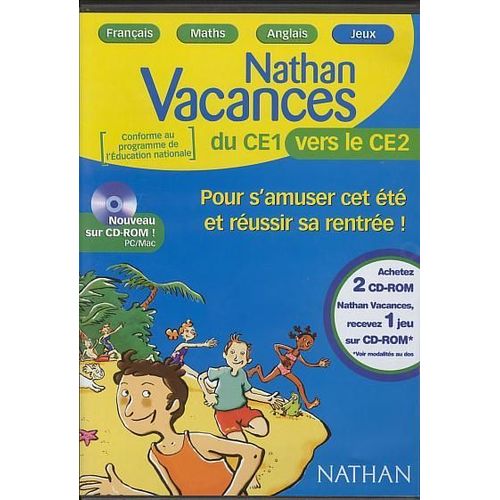 Nathan Vacances Du Ce1 Vers Le Ce2 - Ensemble Complet - 1 Utilisateur - Cd