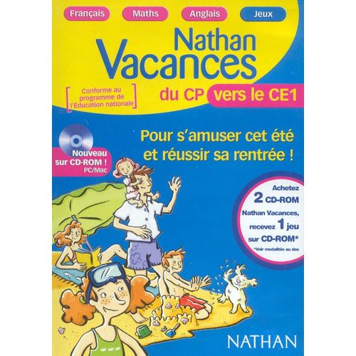 Nathan Vacances Du Cp Vers Le Ce1 - Ensemble Complet - 1 Utilisateur - Std - Cd