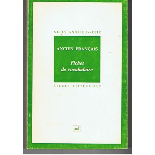 Ancien Franais, Fiches De Vocabulaire   de andrieux-reix, nelly  Format Broch 