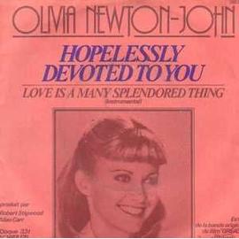 Disque Vinyle 45 tours Olivia Newton-John Hopelessly devoted to you Grease Intrattenimento Musica e video Musica Vinili 