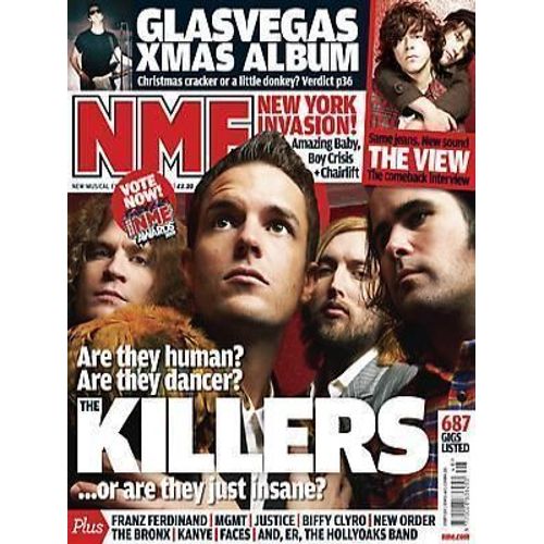 Nme New Musical Express  N 12444 : The Killers / The View / Franz Ferdinand / Mgmt / The Bronx / Glasvegas / Nme Awards
