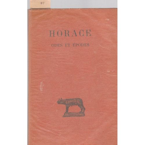 Odes Et Epodes   de HORACE.