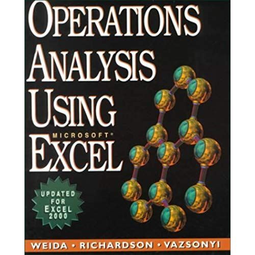 Operations Analysis Using Microsoft Excel   de Nancy Weida 