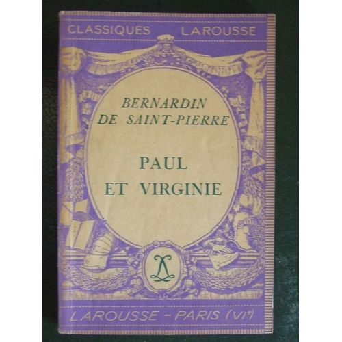 Paul Et Virginie (Extraits)   de jacques henri bernardin de saint pierre
