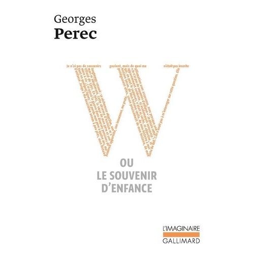 W Ou Le Souvenir D'enfance    Format Poche 