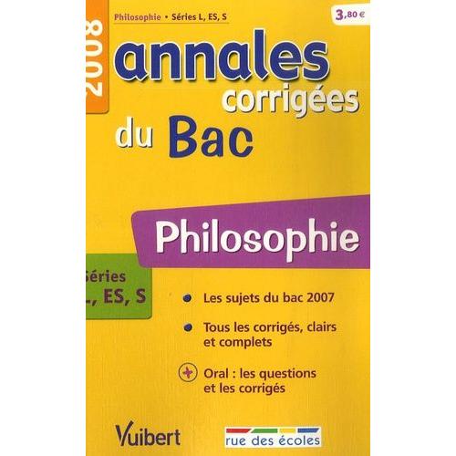 Philosophie Sries L, Es, S - Annales Corriges Du Bac   de Grand Rmy  Format Broch 
