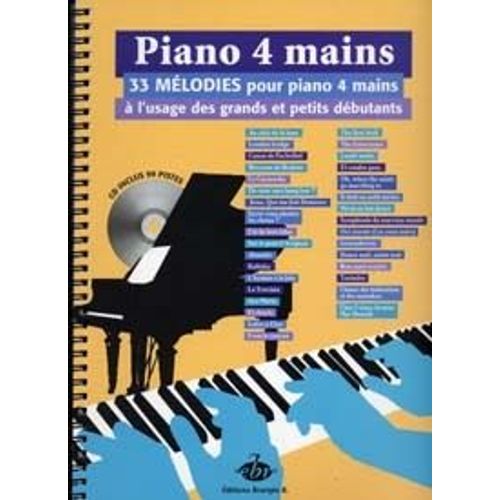 Piano 4 Mains 33 Mlodies  L'usage Des Grands Et Petits Dbutants (+ 1 Cd)