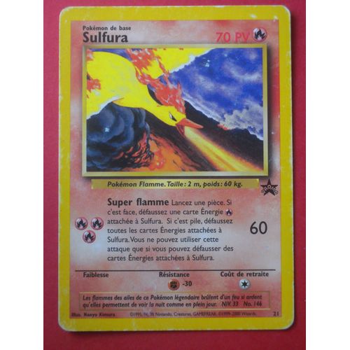 Pokemon Promo Carte Francaise Black Star N 21 Sulfura