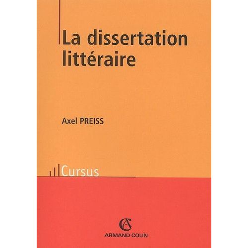 La Dissertation Litteraire    Format Broch 