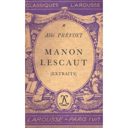 Manon Lescaut (Extraits)   de PREVOST, ABBE  Format Poche 