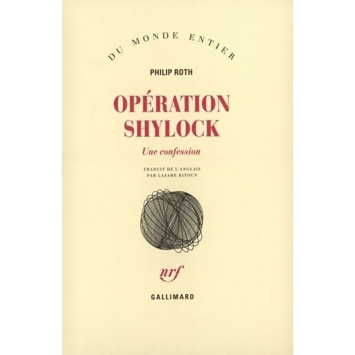 Opration Shylock - Une Confession   de Roth Philip  Format Beau livre 