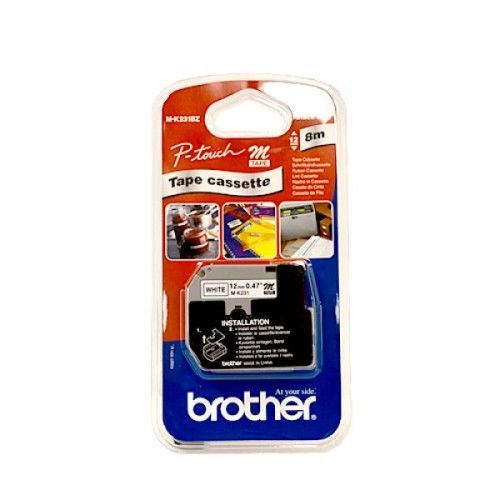 Rubans Pour P-Touch One/Easy/110 - L: 8 M - H : 9 Mm - Mk 221 1b - Caractres Noirs - Ruban Blanc