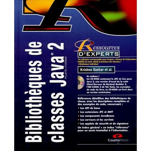 Bibliotheques De Classes Java 2. Avec Cd-Rom   de Collectif  Format Reli 