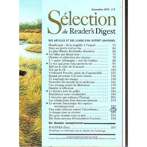 Slection Du Reader's Digest Novembre 1974  N 1974