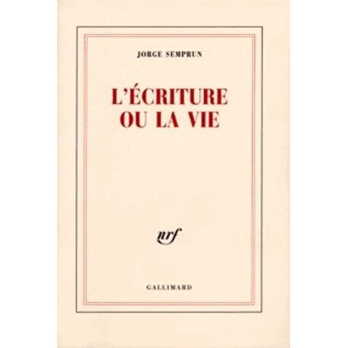L'criture Ou La Vie    Format Grand Format 