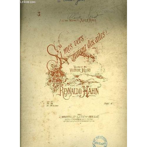 Si Mes Vers Avaient Des Ailes   de HAHN REYNALDO / HUGO VICTOR  Format Feuillet 