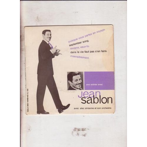 Une Soire Avec Jean Sablon : Puisque Vous Partez En Voyage / September Song / Reviens, Vux-Tu / Dans La Vie Faut Pas S'en Faire / Insensiblement - Alec Siniavine