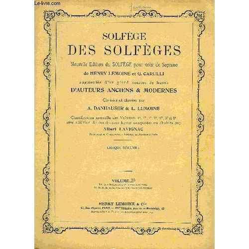 Solfege Des Solfeges   de LEMOINE HENRY / CARULLI G.