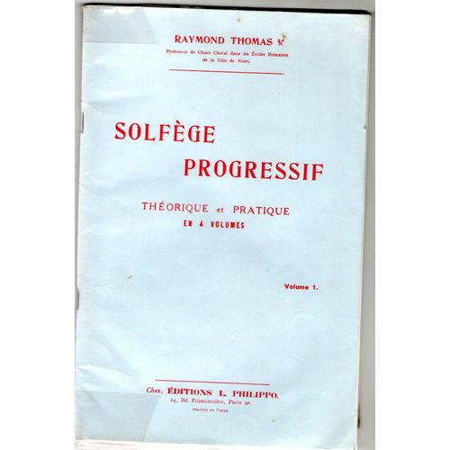 Solfege Progressif - Volume 1
