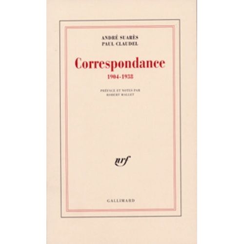 Correspondance 1904-1938   de Claudel Paul  Format Broch 