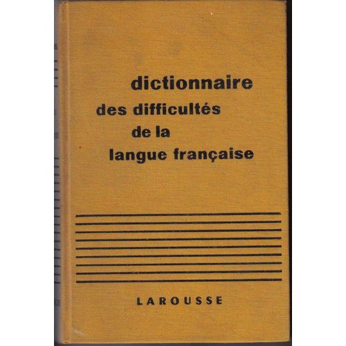 Dictionnaire Des Difficults De La Langue Franaise   de adolphe-v thomas