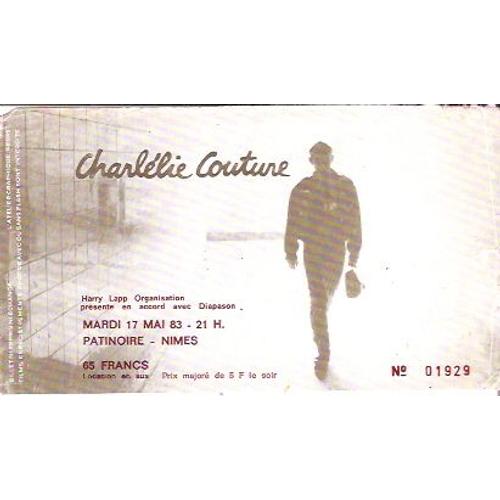 Ticket Concert Charlelie Couture - 17 Mai 1983  Nimes