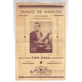 Partition Ancienne Tino Rossi Tango De Marilou Rakuten