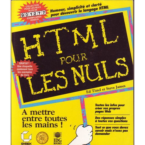 Html Pour Les Nuls   de James Steve  Format Broch 