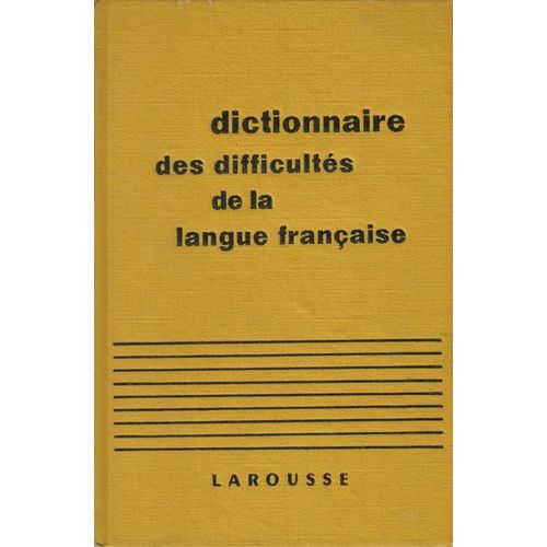 Dictionnaire Des Difficults De La Langue Francaise   de V. THOMAS, Adolphe  Format Broch 