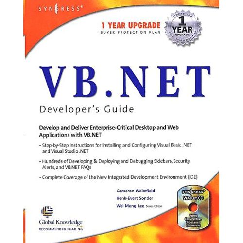 Vb - Net - Developer's Guide   de Henk-Evert Sonder  Format Broch 
