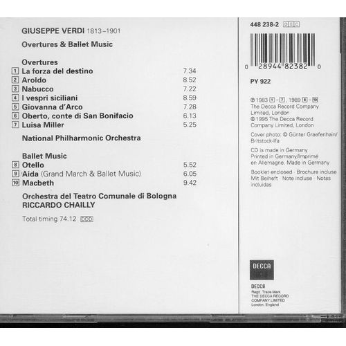 Ouvertures & Ballets D'operas Nat. Philh. London - Giuseppe Verdi